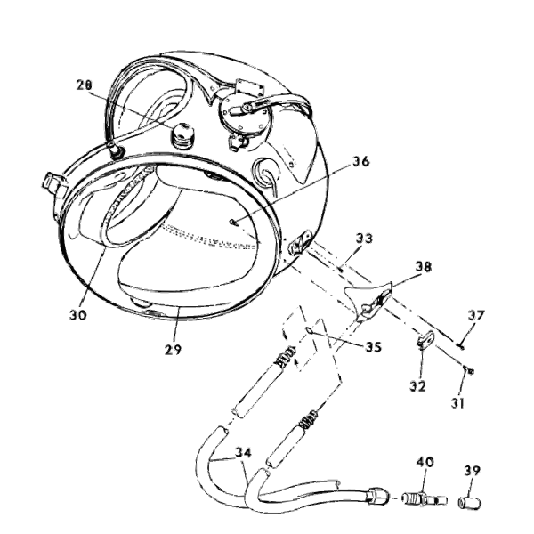 NASA flight helmet vector image